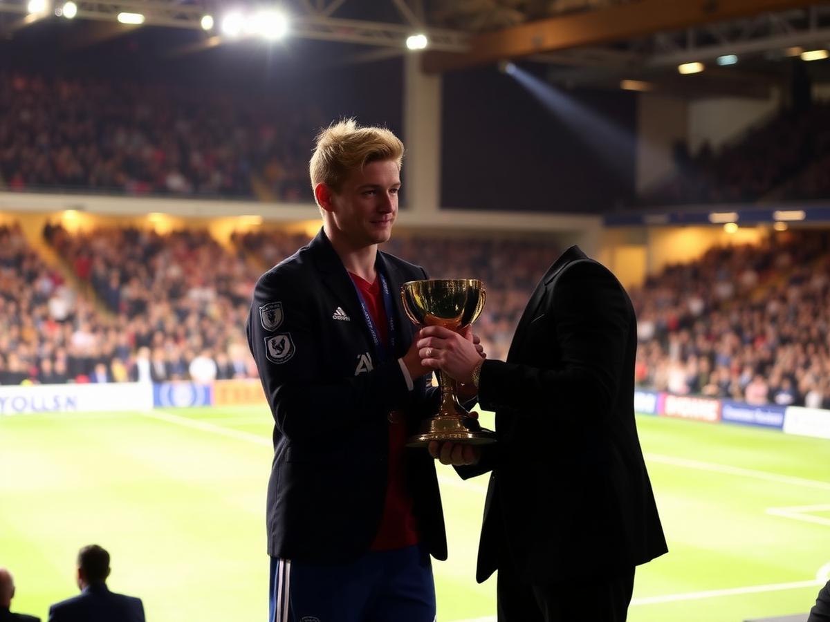 Trophy presentation at a club awards evening