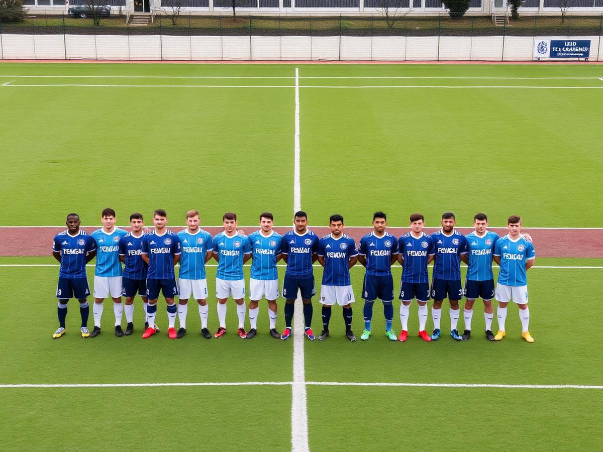 Full squad team photograph on the pitch